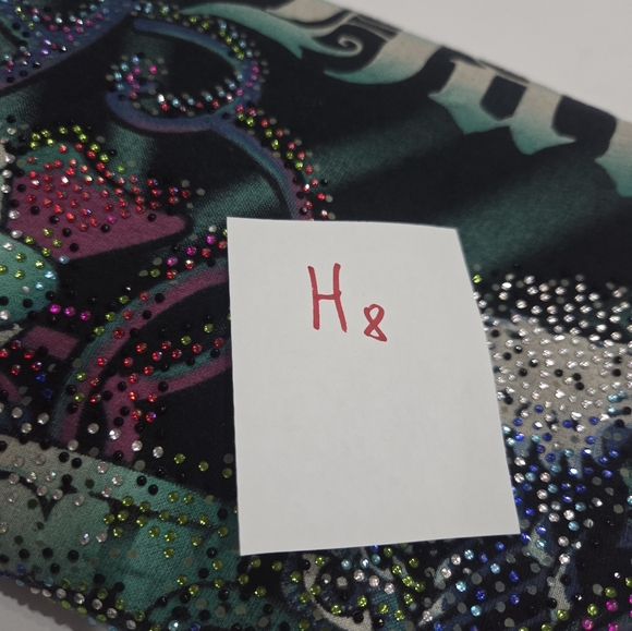 Ed Hardy Black Graphic Embellished Rhinestone T-Shirt for Men Sz.L - Picture 10 of 10